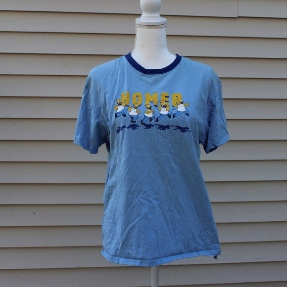 The Simpsons Homer Short Sleeve Blue T-Shirt - Picture 9 of 9